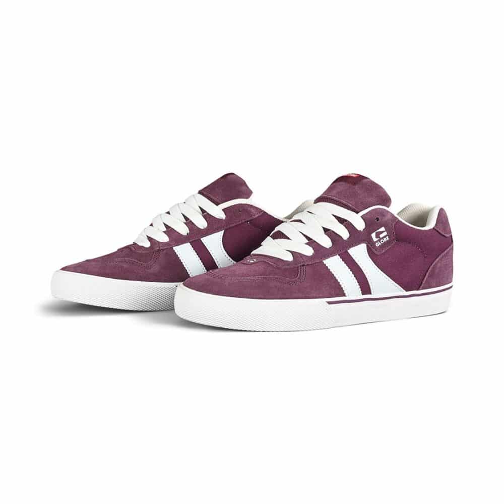 Globe Encore 2 Skate Shoes - Beetroot/White