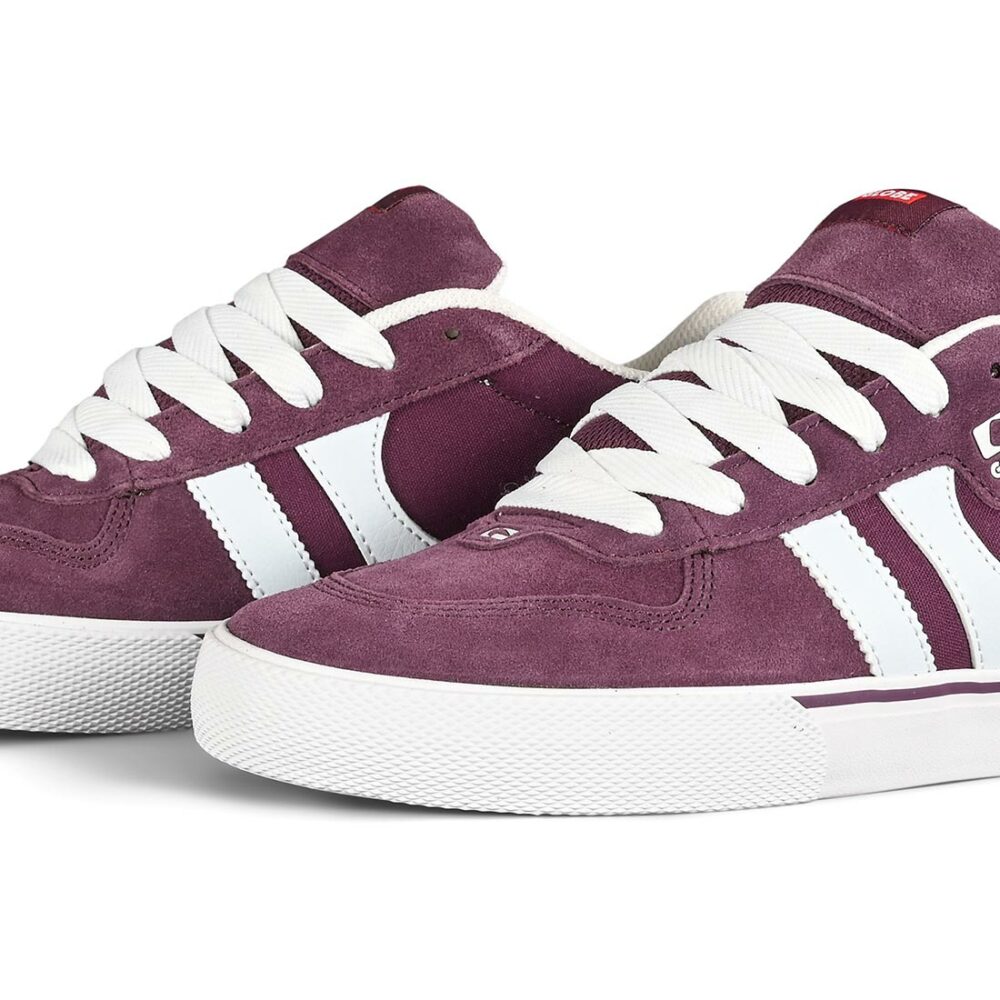 Globe Encore 2 Skate Shoes - Beetroot/White