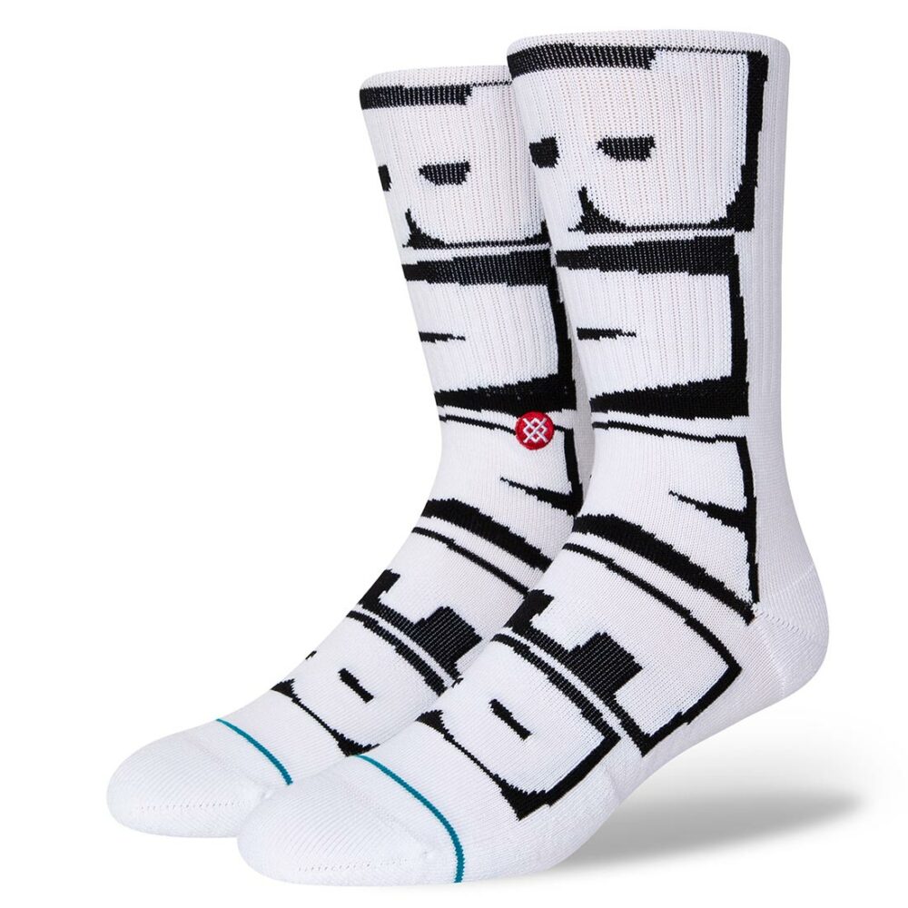 Stance Baker Crew Socks - White