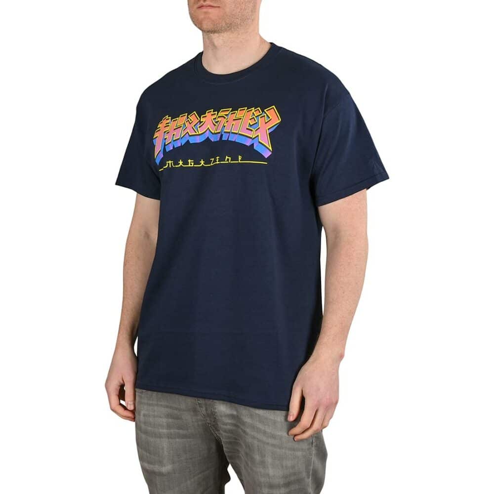 Thrasher Godzilla Burst S/S T-Shirt - Navy