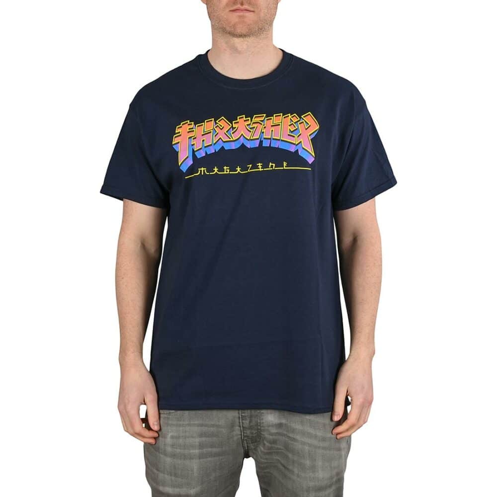 Thrasher Godzilla Burst S/S T-Shirt - Navy