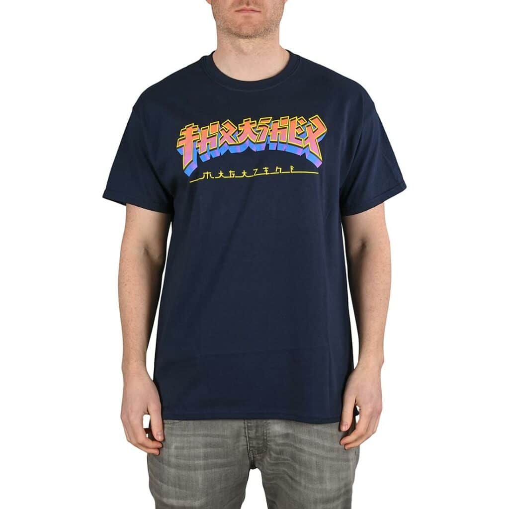 Thrasher Godzilla Burst S/S T-Shirt - Navy - Supereight