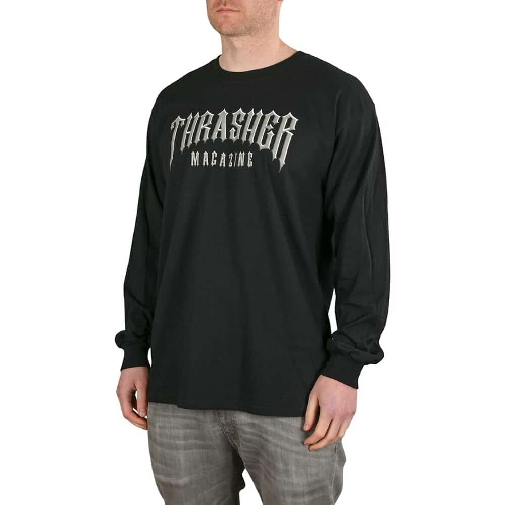 Thrasher Low Low Logo L/S T-Shirt - Black