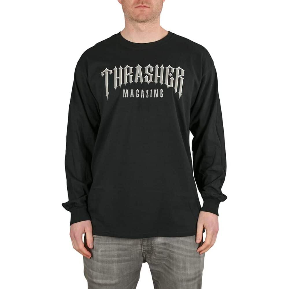 Thrasher Low Low Logo L/S T-Shirt - Black