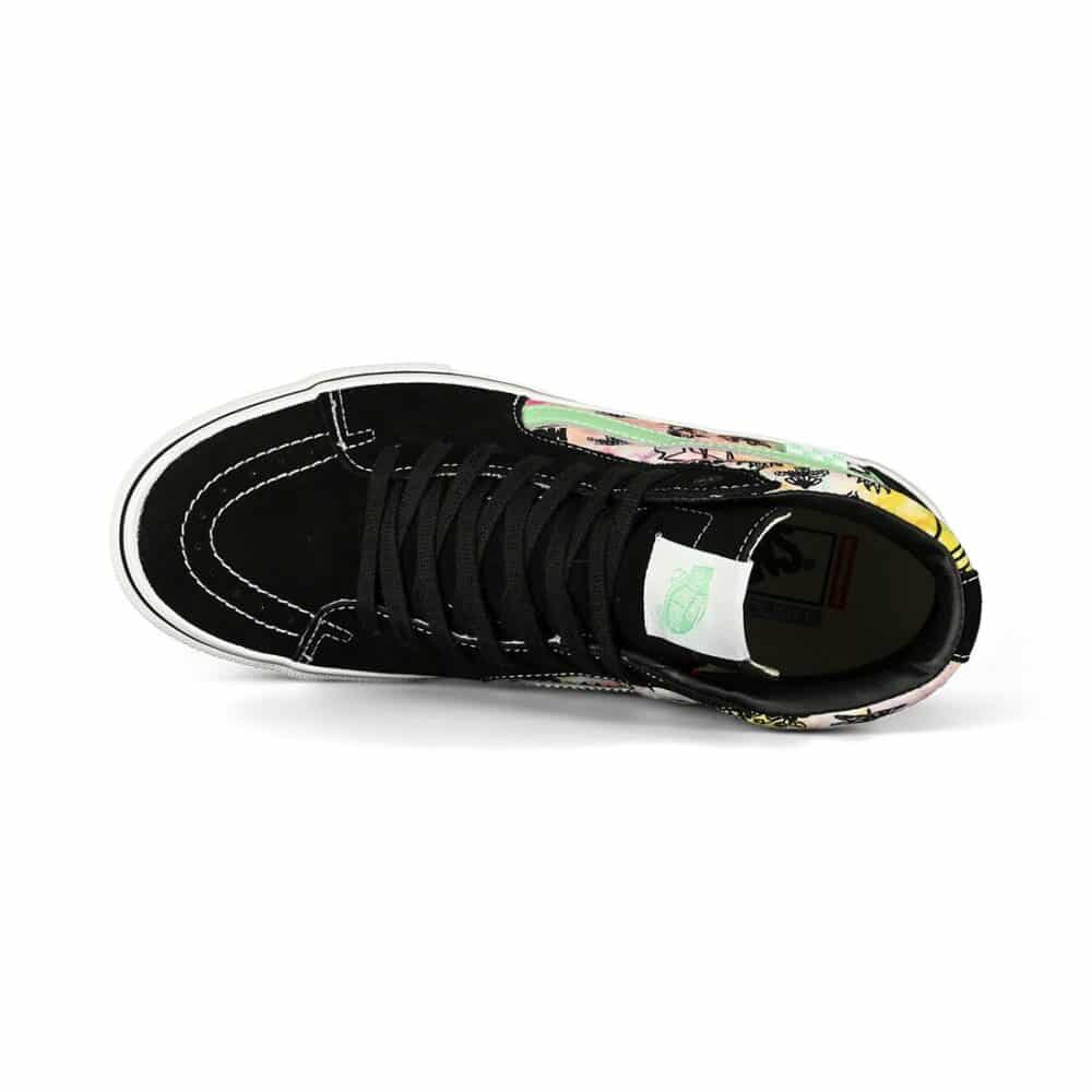 Vans Shroom Doom Sk8-Hi Skate Shoes - Black/Green Ash