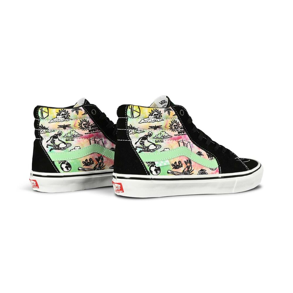 Vans Shroom Doom Sk8-Hi Skate Shoes - Black/Green Ash