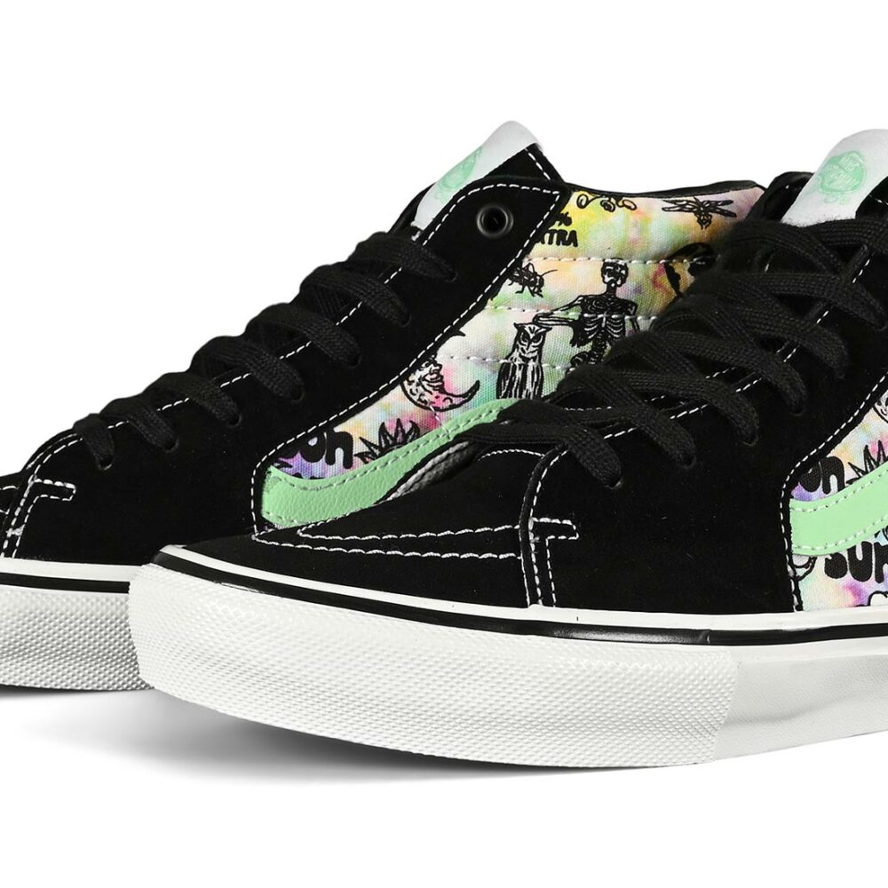 Vans Shroom Doom Sk8-Hi Skate Shoes - Black/Green Ash