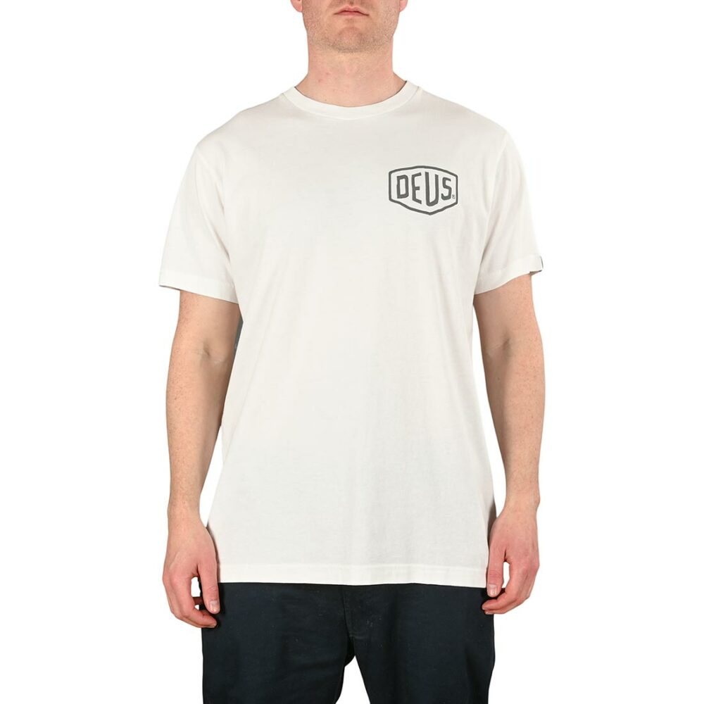 Deus Ex Machina Ibiza Address (Shield) S/S T-Shirt - White