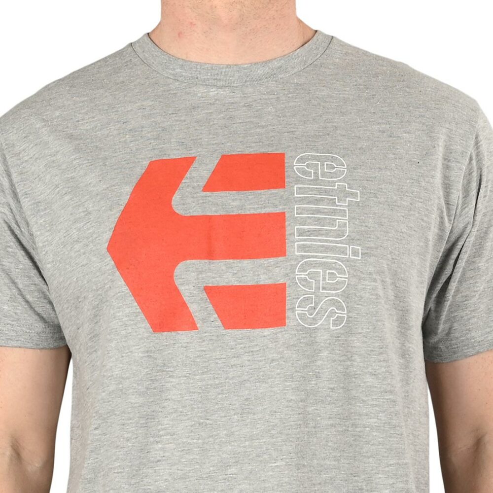 Etnies Corp Combo S/S T-Shirt - Grey/Red/White