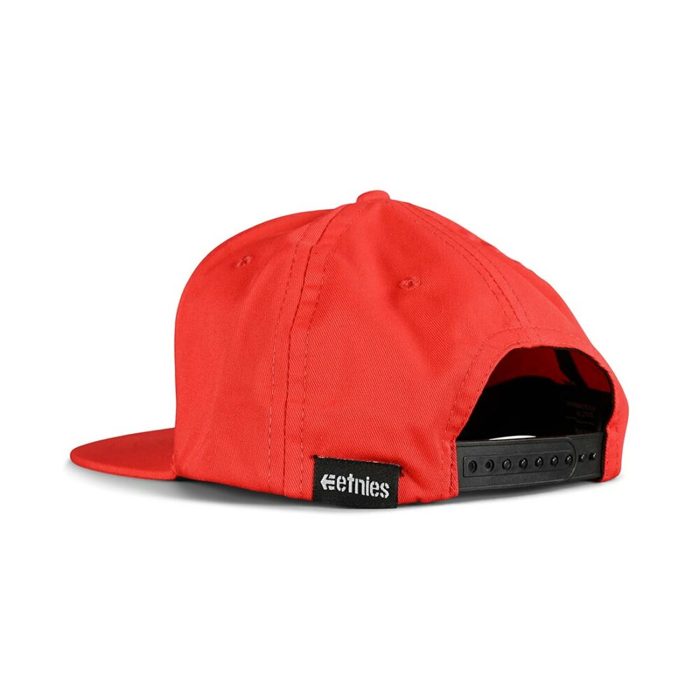 Etnies Icon Snapback Cap – Red/White