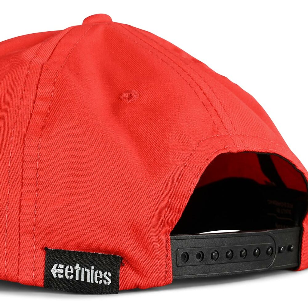 Etnies Icon Snapback Cap – Red/White