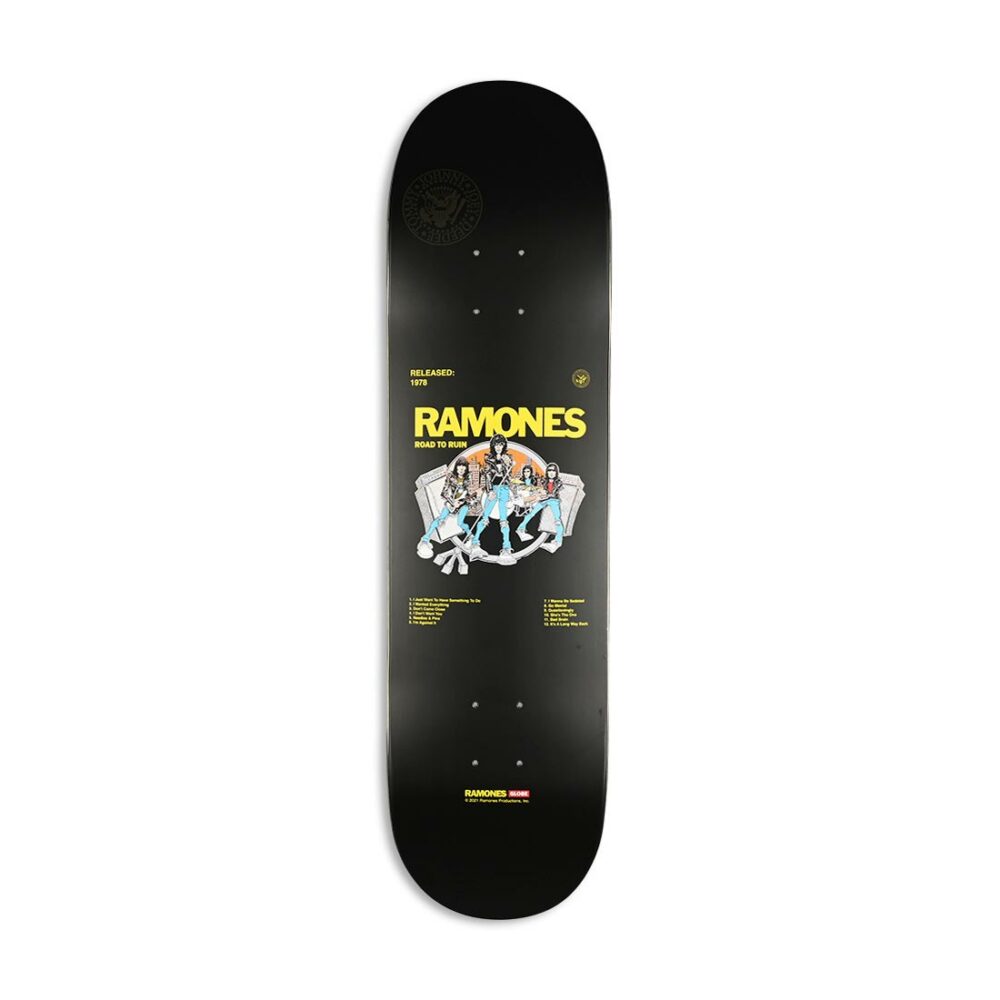 Globe x Ramones 8.25" Skateboard Deck - Road To Ruin