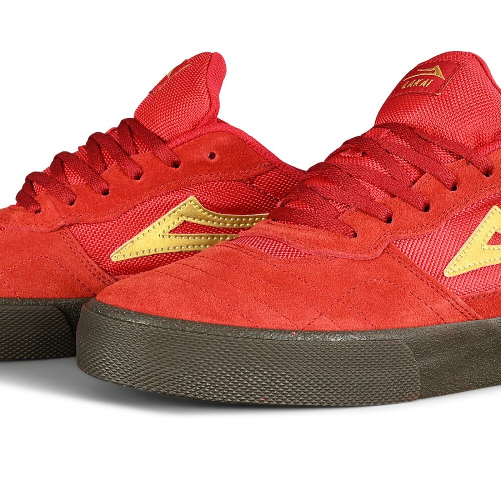 Lakai Cambridge Skate Shoes - Red/Gum