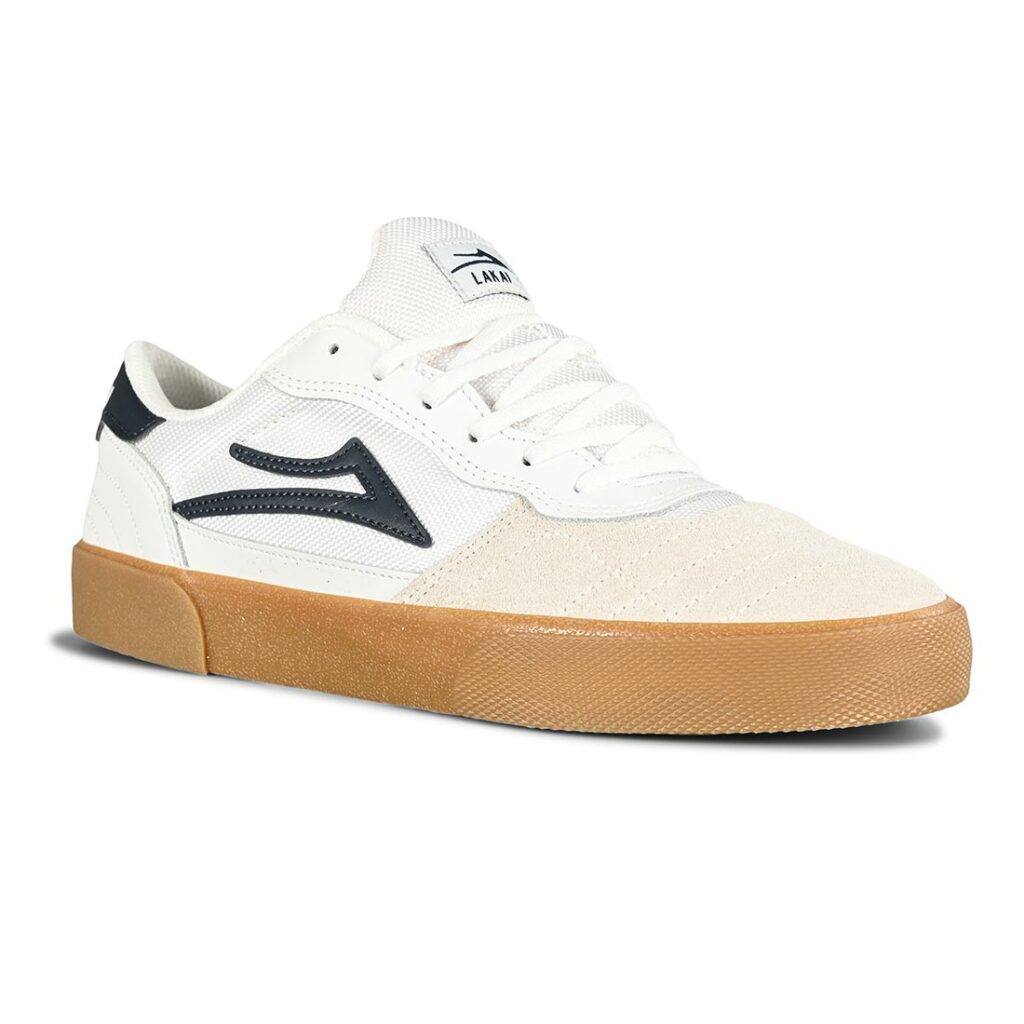 Lakai Cambridge Skate Shoes White/Navy Supereight