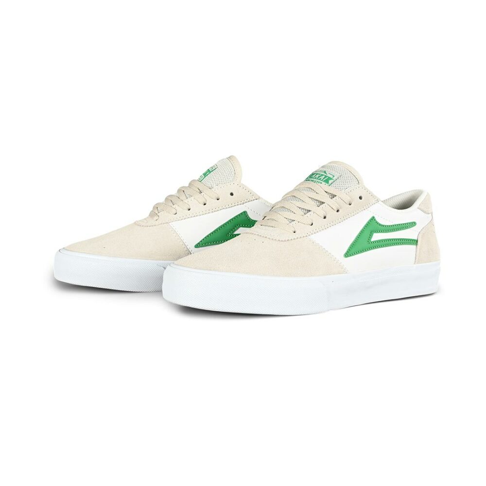 Lakai Manchester Skate Shoes - White/Grass