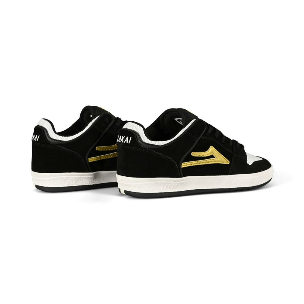 Lakai Telford Low Top Skate Shoes - Black/Gold