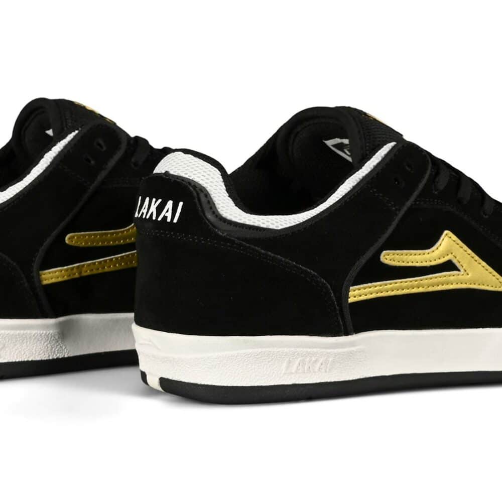 Lakai Telford Low Top Skate Shoes - Black/Gold