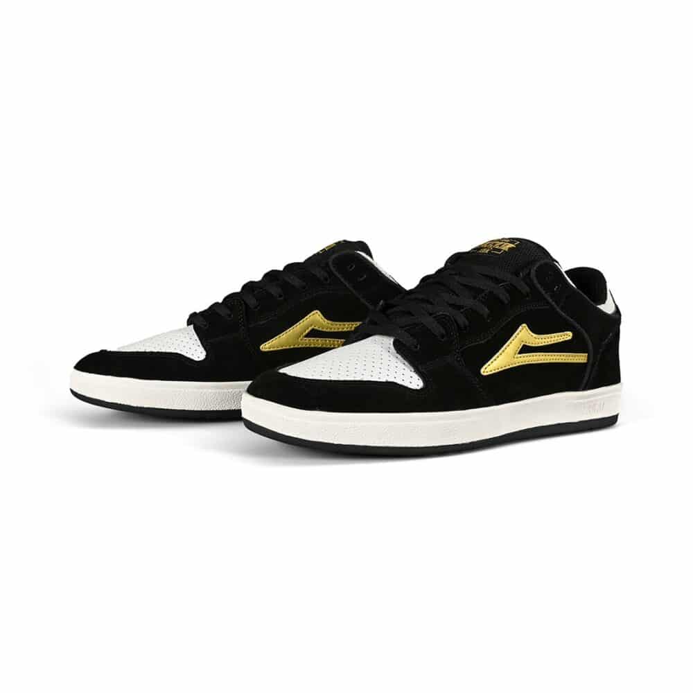 Lakai Telford Low Top Skate Shoes - Black/Gold