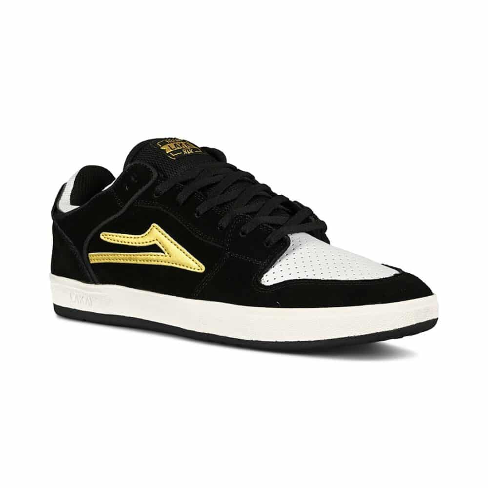 Lakai Telford Low Top Skate Shoes - Black/Gold