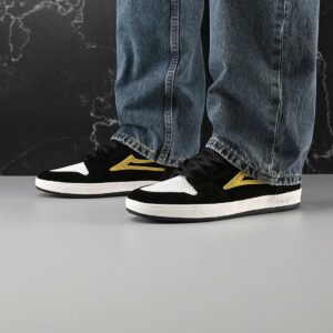 Lakai Telford Low Top Skate Shoes - Black/Gold - Supereight