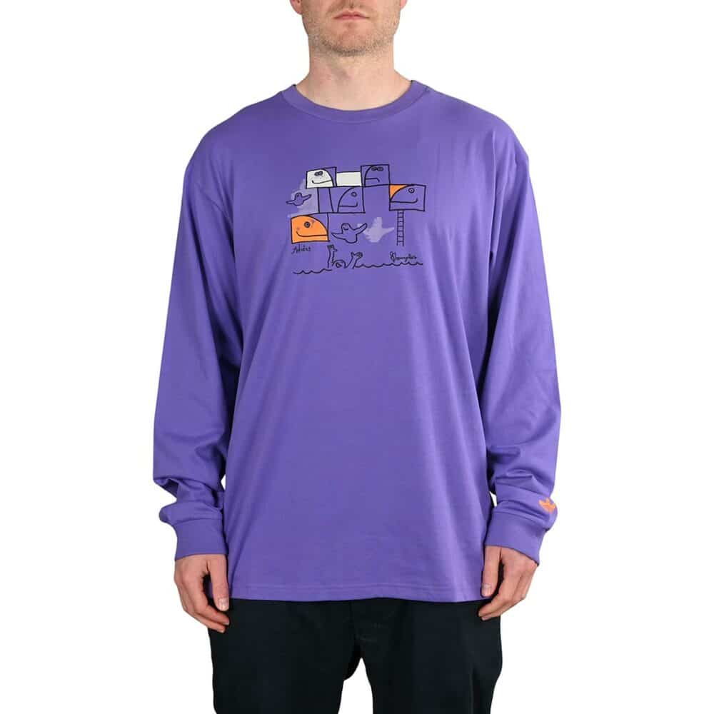 Adidas Shmoofoil Pool L/S T-Shirt - Purple Rush