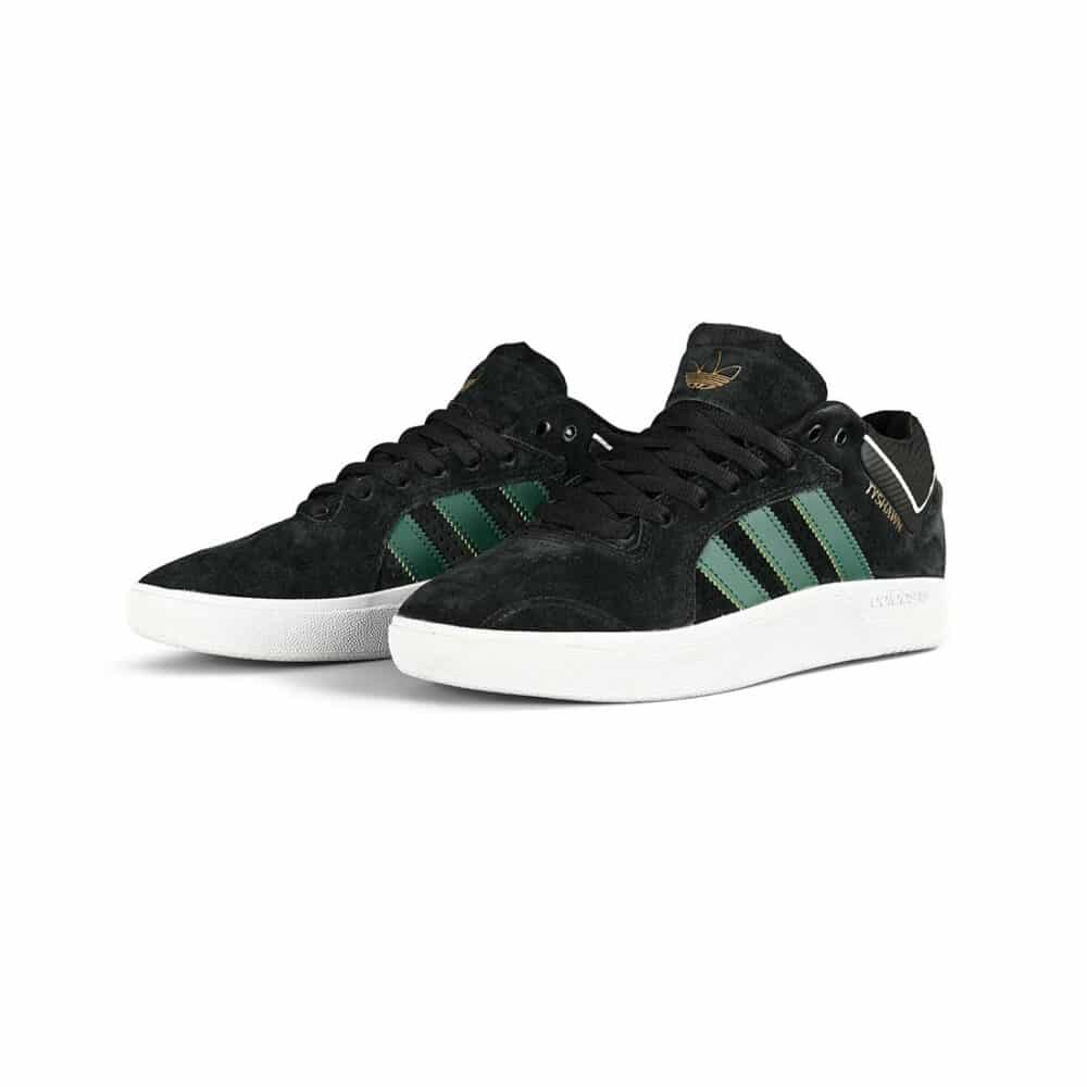 Adidas Tyshawn Skate Shoes - Core Black/Collegiate Green/Cloud White