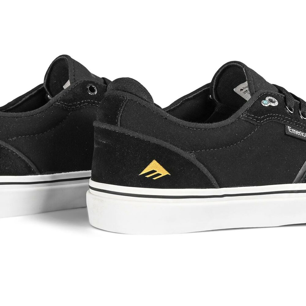 Emerica Dickson Skate Shoes - Black/White/Gold