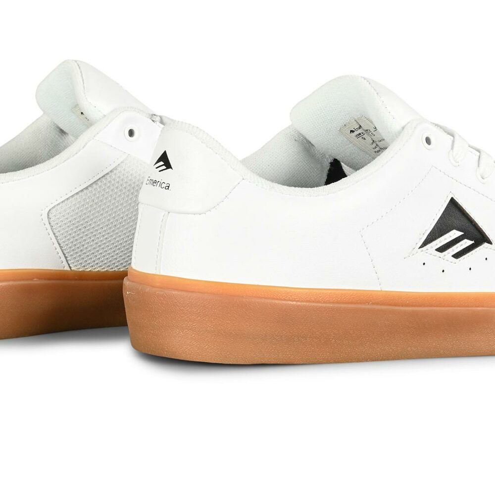 Emerica Temple G6 Vulc Skate Shoes - White/Gum