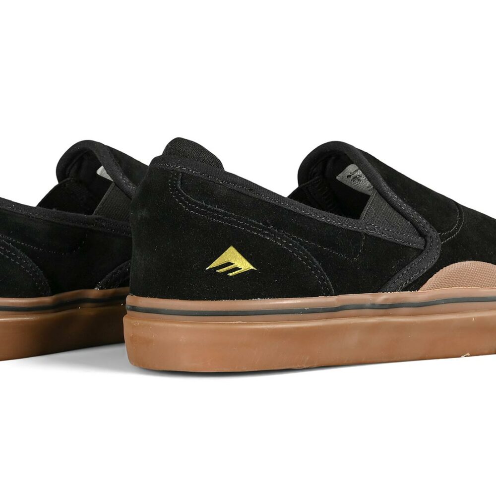 Emerica Wino G6 Slip-On Skate Shoes - Black/Gum/Dark Grey