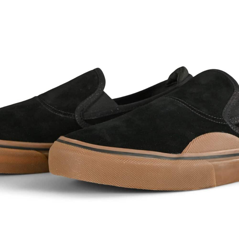 Emerica Wino G6 Slip-On Skate Shoes - Black/Gum/Dark Grey