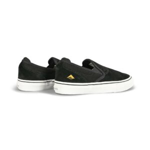 Emerica Wino G6 Slip-On Skate Shoes - Black/White/Gold