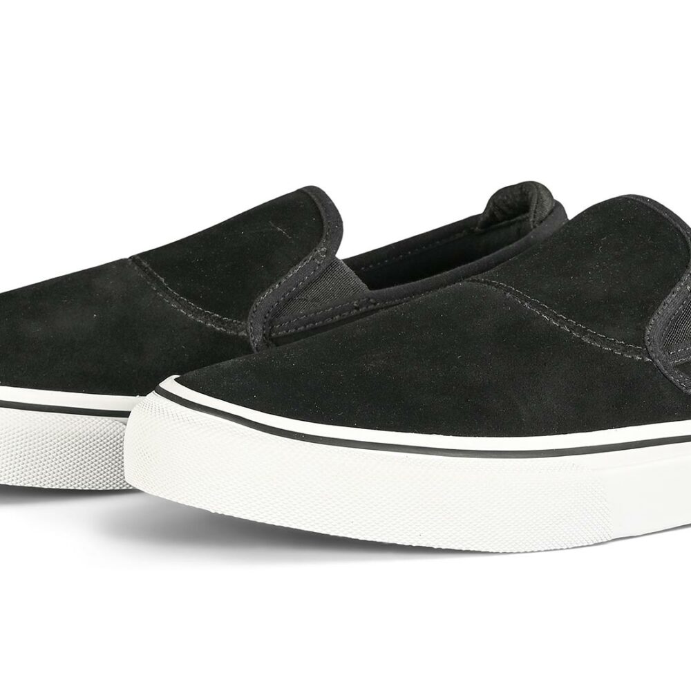 Emerica Wino G6 Slip-On Skate Shoes - Black/White/Gold