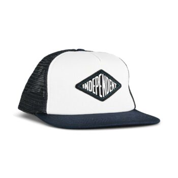 Independent Turn & Burn Mesh Back Cap - White/Navy