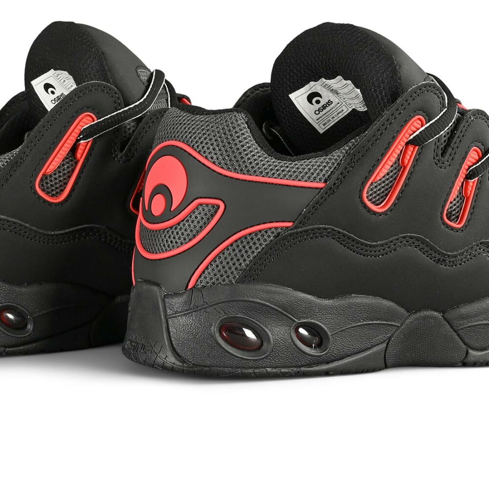 Osiris D3 OG Skate Shoes - Black/Red/Grey