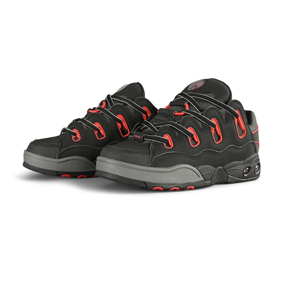 Osiris D3 OG Skate Shoes - Black/Red/Grey