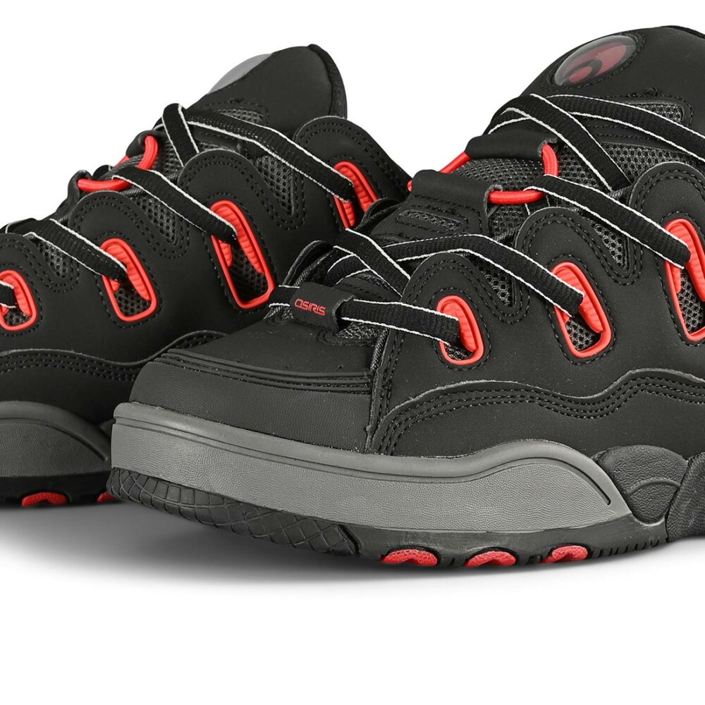 Osiris D3 OG Skate Shoes - Black/Red/Grey