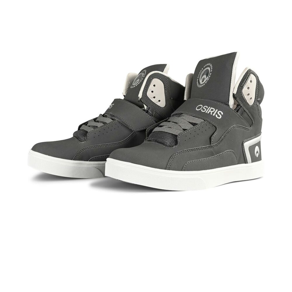 Osiris Rize Ultra High-Top Shoes - Charcoal/White