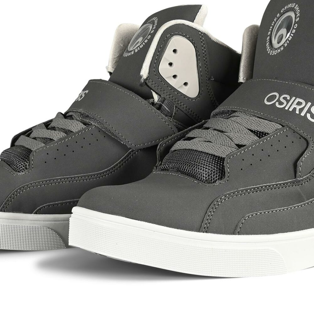 Osiris Rize Ultra High-Top Shoes - Charcoal/White