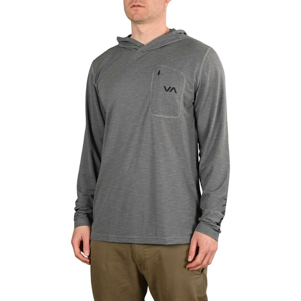 RVCA Zak Noyle L/S Surf T-Shirt - Heather Grey