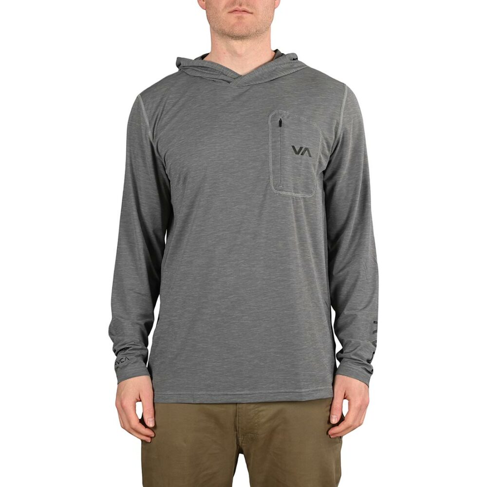 RVCA Zak Noyle L/S Surf T-Shirt - Heather Grey