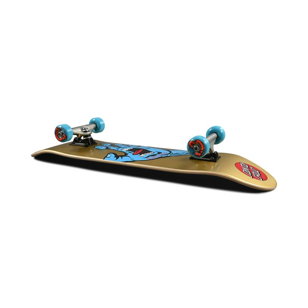 Santa Cruz Screaming Hand 8.25" Complete Skateboard - Gold