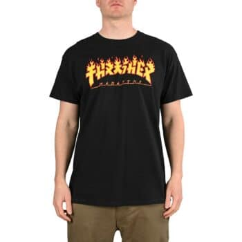 Thrasher Godzilla Flame S/S T-Shirt - Black