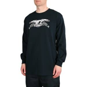 Anti Hero Basic Eagle L/S T-Shirt - Navy/White