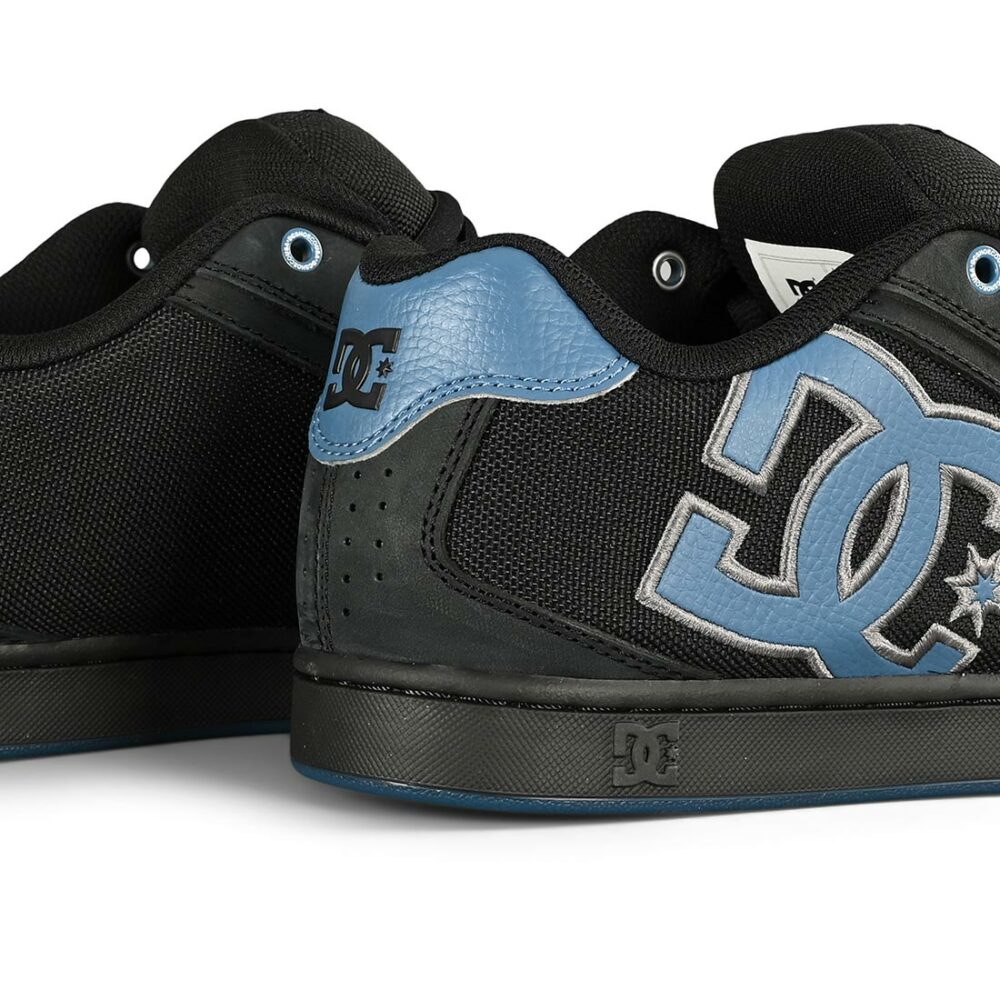 DC Net LE Skate Shoes - Black/Silver/Black