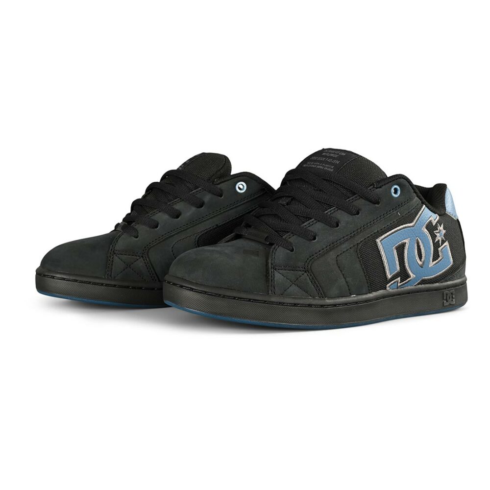 DC Net LE Skate Shoes - Black/Silver/Black