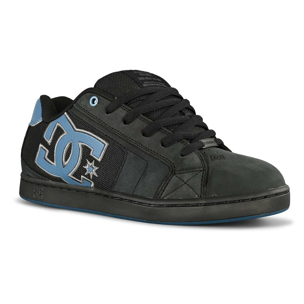 DC Net LE Skate Shoes - Black/Silver/Black