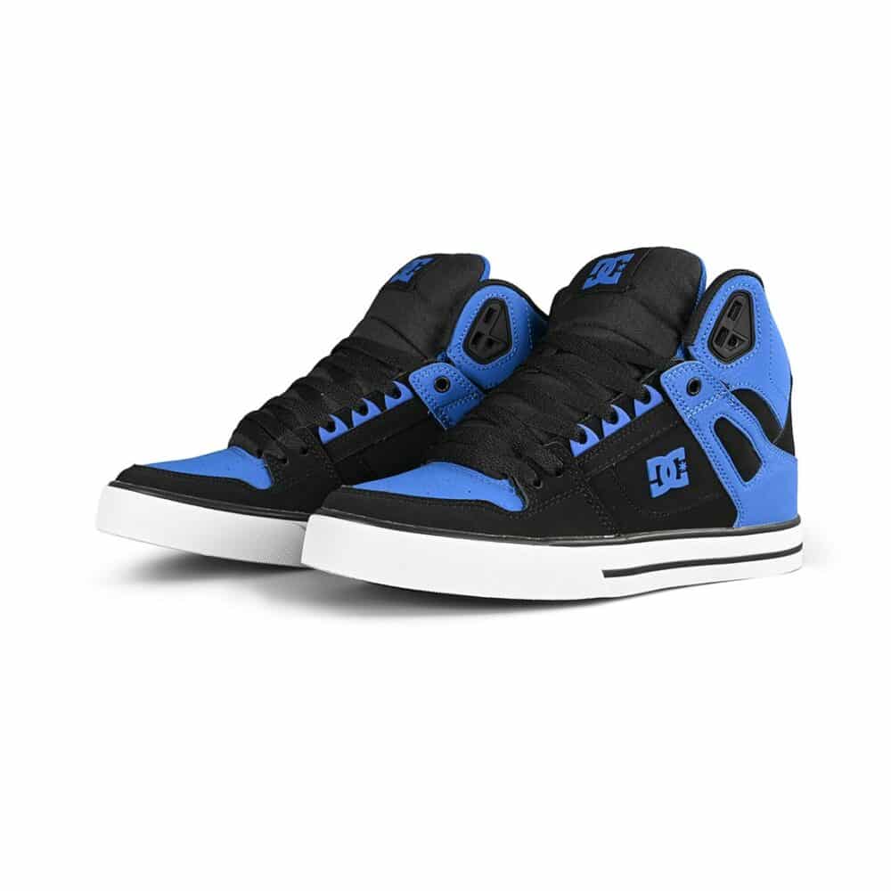 DC Pure High Top WC Skate Shoes - Black/Royal