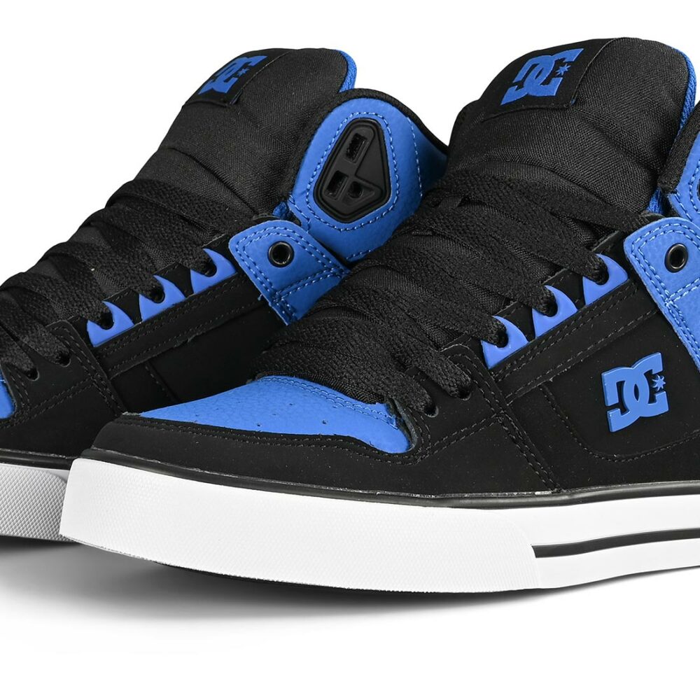 DC Pure High Top WC Skate Shoes - Black/Royal