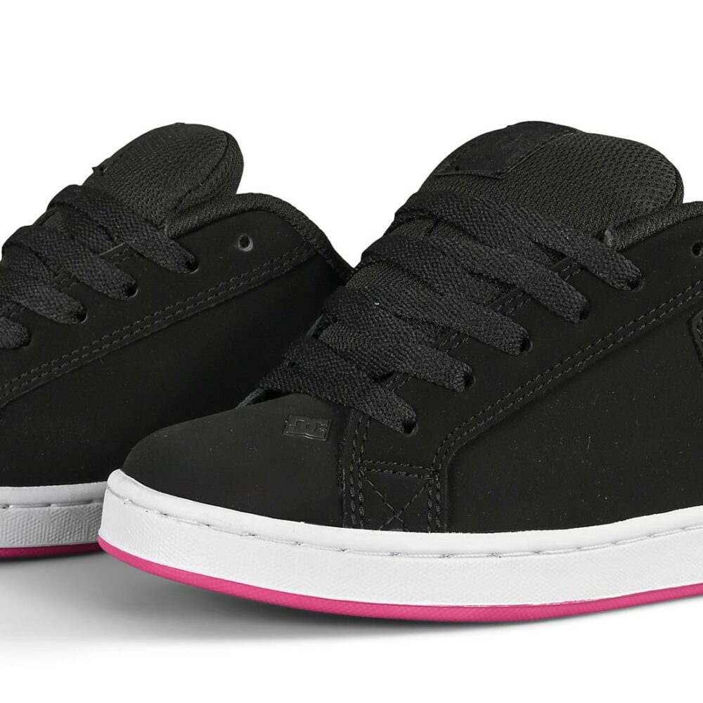 DC Women's Court Graffik Skate Shoes - Black/Crazy Pink/White