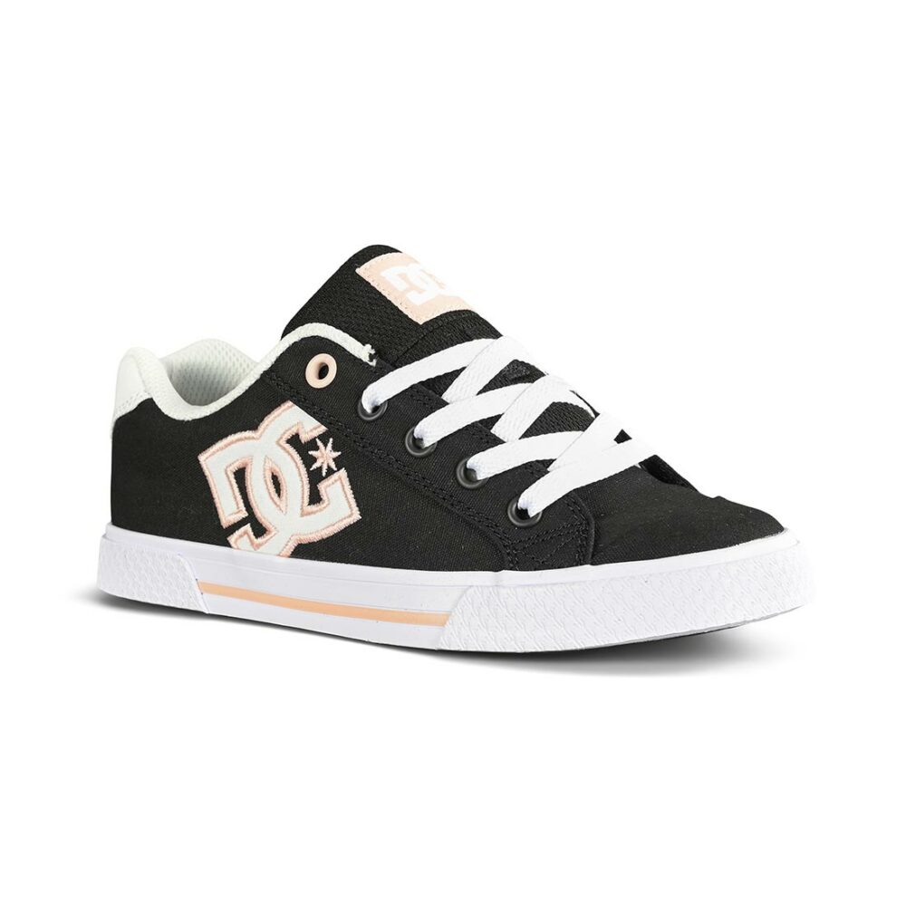 DC Women's Chelsea Skate Shoes - Black/White/Pink